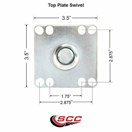 Service Caster Cooking Performance Group 359120-1100 Replacement Caster with Brake COO-SCC-20S514-PPUB-BLUE-TLB-TPU1